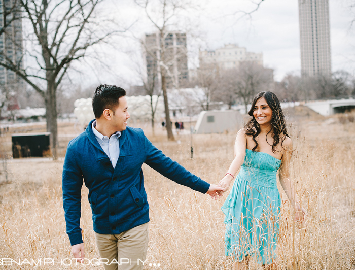 Chicago Engagement Pictures with Pinky & Donny - Vietnamese - Indian Wedding Chicago